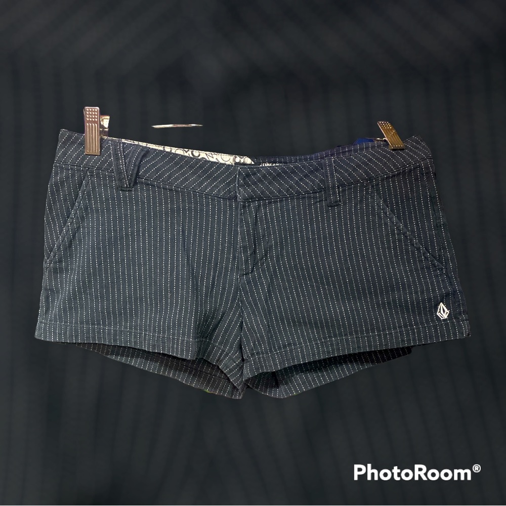 Volcom Low Rise Pin Striped Chino Shorts